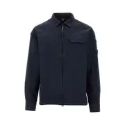 [CP COMPANY] CP COMPANY Gabardine full-zip overshirt Man XXL XXL Blue