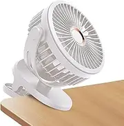 Battery Powered Fan | Battery Powered Cooling Stroller USB Rechargeable Fan | Quiet Personal Desk Fan, 720° Rotate Table Fan for Home Golf Cart