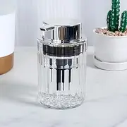 Foaming Soap Dispenser Refillable Foaming Hand Soap Dispenser Delicate Foam Pump Dispenser Clear Soap Foaming Dispenser Kitchen Dish Soap Dispenser for Kitchen Sink & Bathroom Counter (Silver)