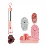 Multifunctional cleaning brush with liquid long-handled cleaning brush set