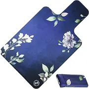 Pilates Reformer Mat-Pilates Reformer Machine Towel-Exercise Mat-Fitness Gym Mat-Mini Travel Yoga Mat- Black Rubber Backing-Light Weight-Non Slip-Portable Mat with A Carry Bag-Pilates Socks Optional