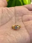 Star 14k Solid Gold Belly Button Ring Navel Ring Clicker Piercing Jewely Diamond
