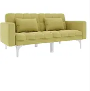 Sofa Bed For Living Room Wooden Frame And Metal Legs 3 Different Recline Positions Sofabed Included Two Pillows