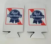 2 PBR Pabst Blue Ribbon 12oz NEW Can Koozies Beer Cooler Sleeve