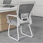 Generic Chairs,Mesh Swivel Computer Chair Bow Conference Chair Lift Swivel Chair Adjustable Lumbar Support Back Chair/Graya/46 * 48 * 42Cm