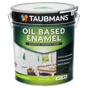 Taubmans 10L White Semi Gloss Oil Based Enamel