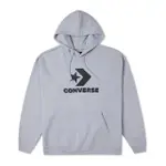 【CONVERSE品牌旗艦店】LARGE LOGO STAR CHEVRON HOODIE 連帽上衣 長袖上衣 男女 灰色(10024915-A03)