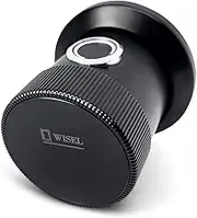 WISEL Secure Smart Door Knob Lock - New & Stylish, 5 in 1 Keyless Entry, App Control, Touchpad, Fingerprint & IC Cards, Compatible with Alexa & Google Home, Bluetooth with Added Features-WL04 (Black)