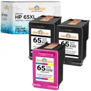 3PK Compatible With HP 65XL HP 65 Deskjet 2652 2655 3752 3755 3758 ENVY 5052