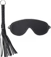 SM Leather Short Nail Whip - Black Sexy Fun Flirting Fantasy Sex Toys for Fetish Hand Paddle Kinky Restraint Bondage Role Play