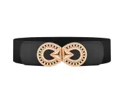 Black Women Stretchy Belt Elastic Wide Waist Belt