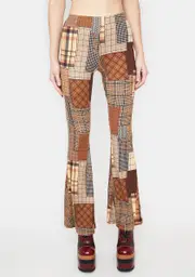 Boho Blast Patchwork Flare Pants