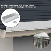 4 Pieces Gutter Splash Guards with 32 Screws Water Guard Roof Diverter Aluminum