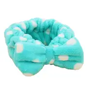 Coral Velvet Cloth Bow Elastic Headband Wrap