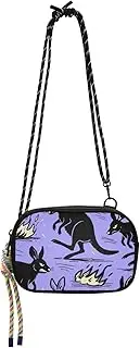 [Yoogain] Purple Angry Kangaroo West Crossbody Purse for Womens Practical with Credit Card Slots Small Shoulder Bags Date, Purple Angry Kangaroo, 1 size