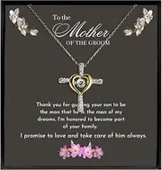 Wedding Jewerly Gifts .925 Stirling Silver Cross Necklace for Mother of the Bride or Mother of the groom
