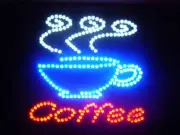 Ultra Bright LED Neon Light Animated Coffee CUP Cafe Open Business Sign LB64