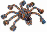 Mammoth SnakeBiter Multi-Colored Spider Rope Dog Toy 11" (53074F)