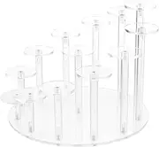 FELTECHELECTR 13 Acrylic Jewelry Tower Display Stand Slot Desktop Organizer Rack for Jewelry Collectibles and Blind Boxes Compact Lightweight Easy Assembly Elegant Design