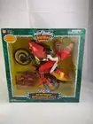 Bandai Power Rangers Wild Force 12" RED Wild Warrior & Cycle. New Damaged Box