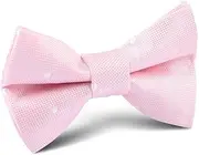 [OTAA] Baby Pink with White Polka Dots Kids Bow Tie Baby Pink Baby Pink with White Polka Dots Kids Bow Tie
