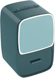 MegLob Mini Beauty Fridge, Compact Lipstick Mask Perfume Cooler, Summer Keep Cool Makeup Box, Skin Care Storage Box, Multifunctional Makeup Mirror for Bedroom - with LED Light,Green