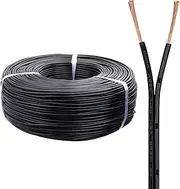 24 Gauge 2 Core Copper Conductor Parallel Wire 3-100FT Sun-Proof Flame Retardant PVC Insulated Wire Suitable for Lighting Equipment Security Equipment(30FT(10M))