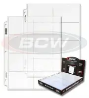 Lot of 10 BCW Pro 8 Pocket Trading Card / Coupon Album Pages binder sheets