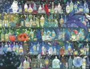 Jigsaw puzzle Fantasy Mythology Wizards Poisons Potions Bookcase 2000 piece NEW