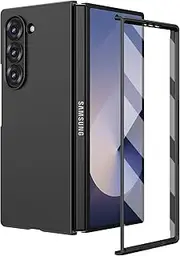 [Ruky] for Galaxy Z Fold 6 Slim Case, with Built-in Screen Protector Full Body Cover, [Not for Z Fold 5] Support Wireless Charging Hard PC Shockproof Protective Case for Samsung Galaxy Z Fold 6, Black