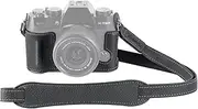 SMALLRIG X-T50 Half Leather Case Kit with Shoulder Strap, Retro Style Leather Camera Half Leather Case with Aluminum Alloy Frame for FUJIFILM X-T50, (Black) - 4709