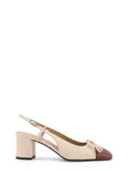 [Valentino Garavani] Valentino Garavani-Valet Du Roi Leather Slingback DéColleté-Donna 39