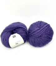 2 Skeins Rico Design Creative Filz Chunky Virgin Wool Yarn Purple 50g 50m Each