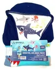 Dawhud Direct Kids Shark Cotton Hooded Poncho Bath Beach Pool Towel