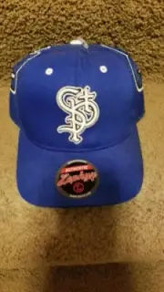 St Paul Saints Zephyr Hat Cap Snap Back Hat Mesh Adjustable White Blue NWT