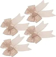 Elegant Flax Fabric Bows Pcs Handmade Twists for DIY Decor Craft Accessory for Parties Holidays