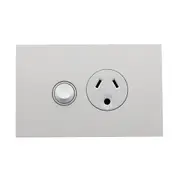 Clipsal Saturn Zen Single Powerpoint 1 socket Round Earth Zen White 10 Amp 250V - Z4015L-ZW