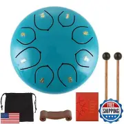 LDHHYH 8 Notes 6 Inch Steel Tongue Drum, Tongue Drum Instrument with Bag Stic