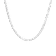 Silver 45cm Wheat Link Chain
