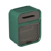 Wall Mounted Tissue Box Large Capacity Waterproof Stylish Decorative Practical Toilet Paper Storage Box for Home Bathroom Green