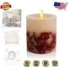 Elegant Safe Indoor Flameless LED Candle - 3.5x4.5 Red Berry with Remote