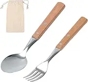 Cutlery Set,Stainless Steel Fork Spoon for Travel - Kitchen Serving Heavy-Duty Silverware Rust-Proof for Housewarming Event Holiday Picnic Dorm Apartment Campingl