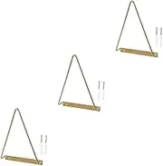 STOBOK 3pcs Vinyl Record Wall Mount Record Rack Triangle Album Storage Mounted Vinyl Storage