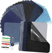 ARTSEWPLY 30pcs Cotton Iron Patches for Clothing Repair Versatile Fabric Patches for Jeans Bags and More No to Use and Shape Durable Mending