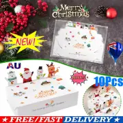 10pcs Christmas Cookie Boxes Cute Cookie Candy Packaging Xmas Party NCF