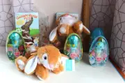 Easter Gift Bag - Bunny Plush, Lollipop Pop-Ups Set & a Boxed Chocolate Bunny