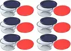 Pyrex Storage 2 Cup Round Dish, Clear with Red & Blue Lids, Pack of 6...