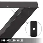 Industrial Metal Dining Table Legs Set of 2 Heavy Duty X Frame 28 Inch Height