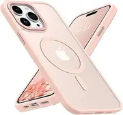 YINLAI Magnetic Case for iPhone 14 Pro Max Case, [Compatible with MagSafe] Skin-Friendly Touch Slim Shockproof Protective Phone Cases for iPhone 14 Pro Max 6.7", Translucent Matte Pink
