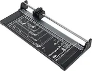 Rotary Paper Trimmer (Safety Enclosed Cutting Blade, DIN A4, for Craft Paper, Coupon, Label and Cardstock), Grey,40050-20059